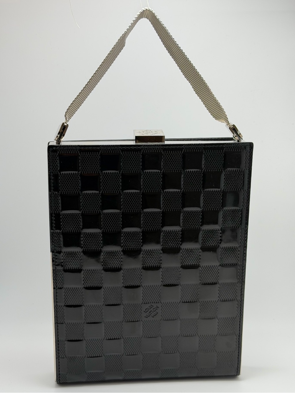 Louis Vuitton Damier Vernis Ange MM Black Patent Evening Bag